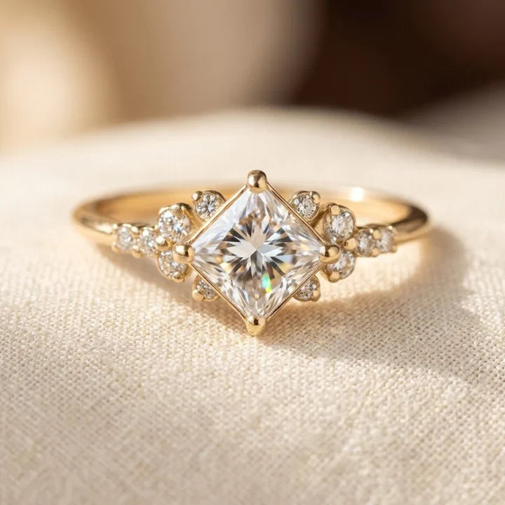 Radiant Square Gold Ring