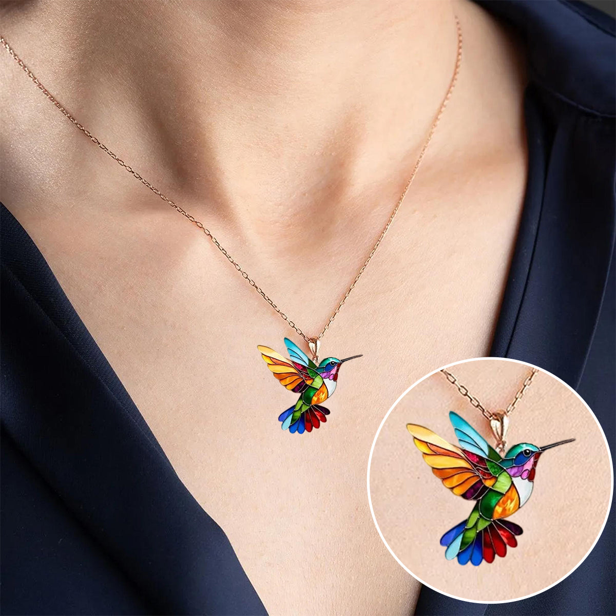 Hummingbird Pendant Necklace