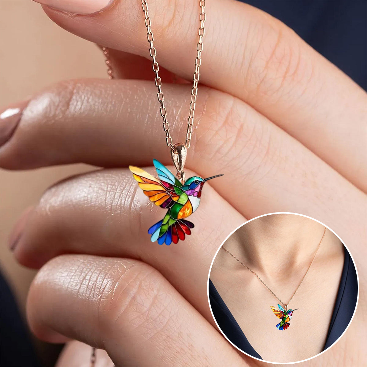 Hummingbird Pendant Necklace