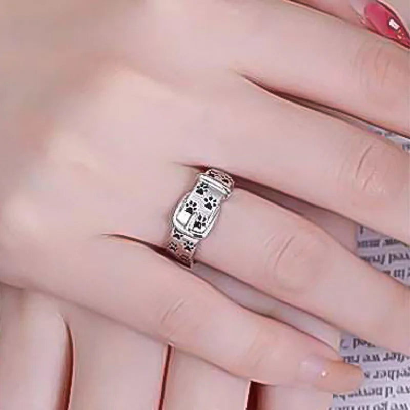 Pawprint Collar Ring