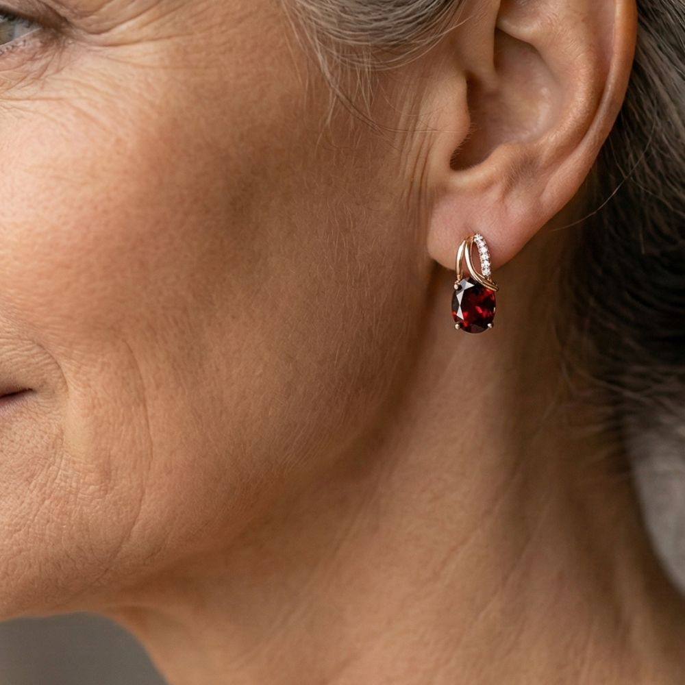 Ruby Drop Earrings