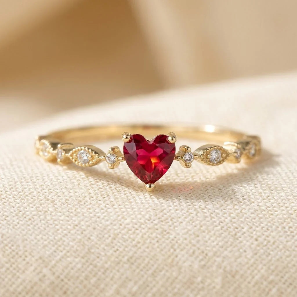 Ruby Heart Ring