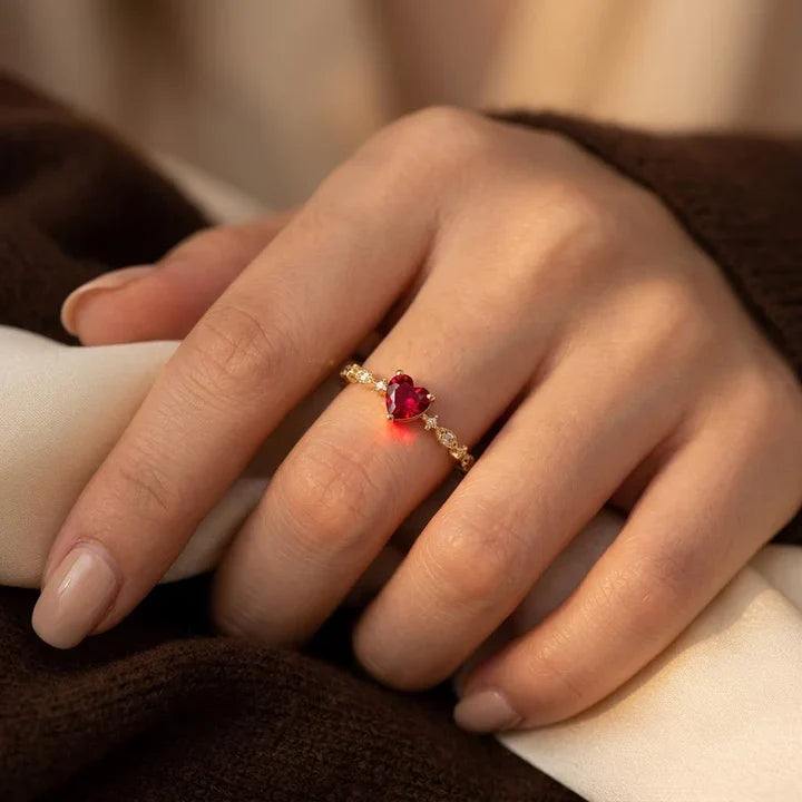 Ruby Heart Ring