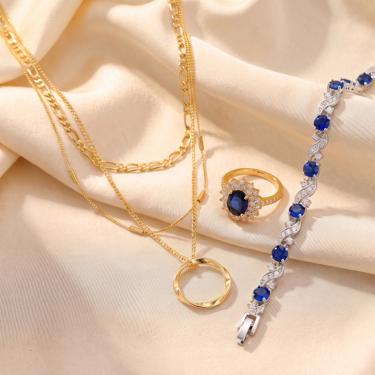 Sapphire & Gold Jewellery Bundle