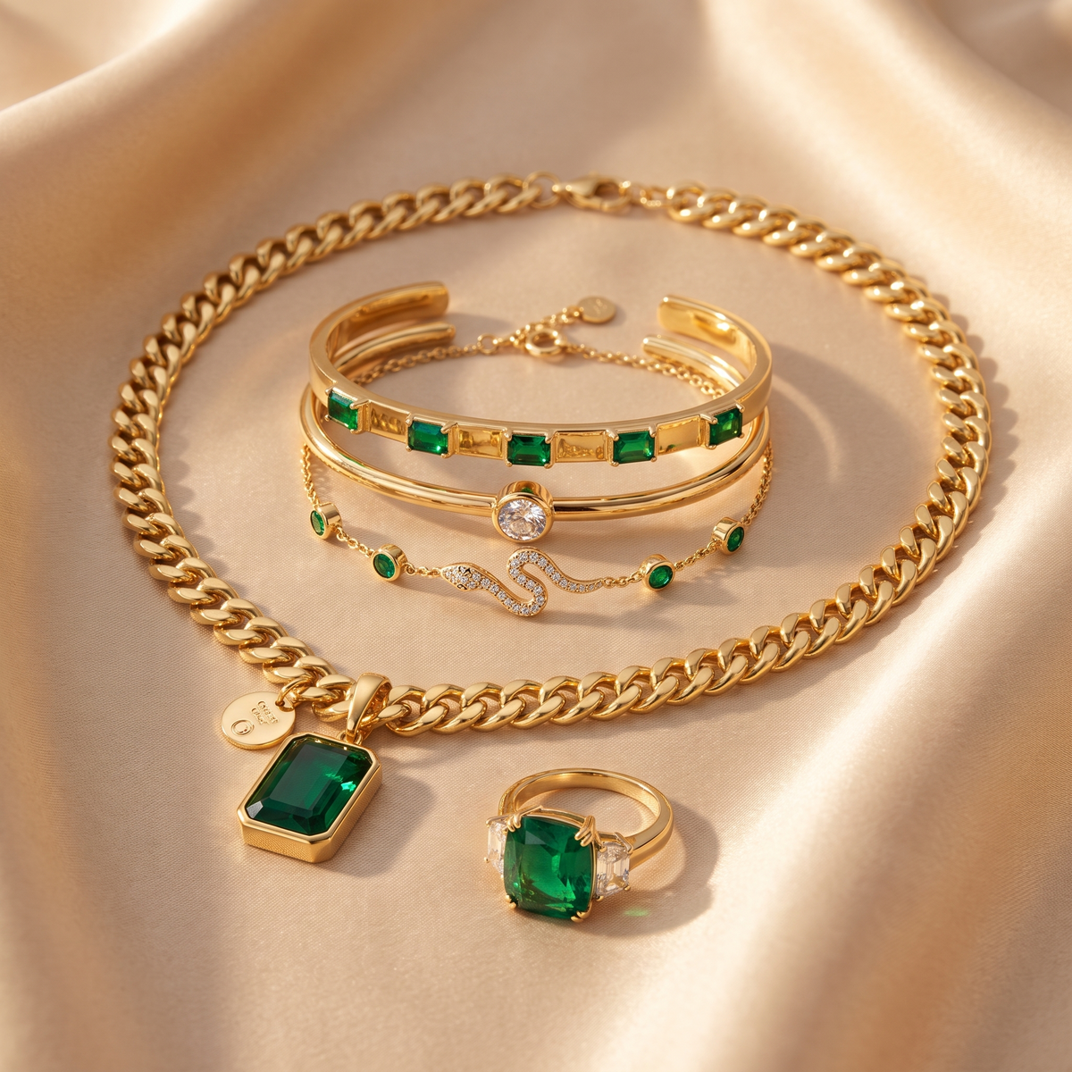 The Story in Emerald Set