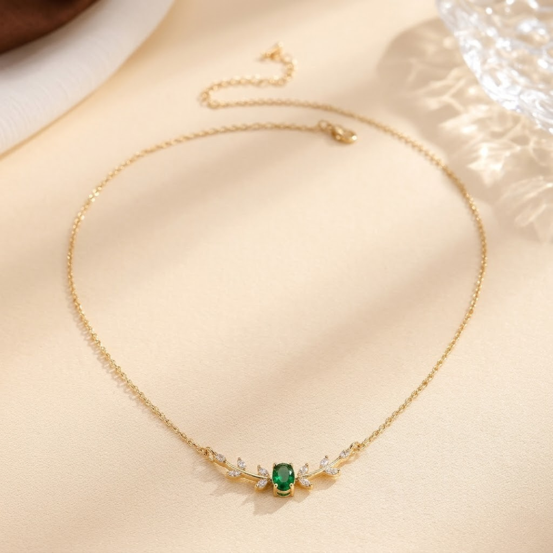 Emerald Accent Necklace