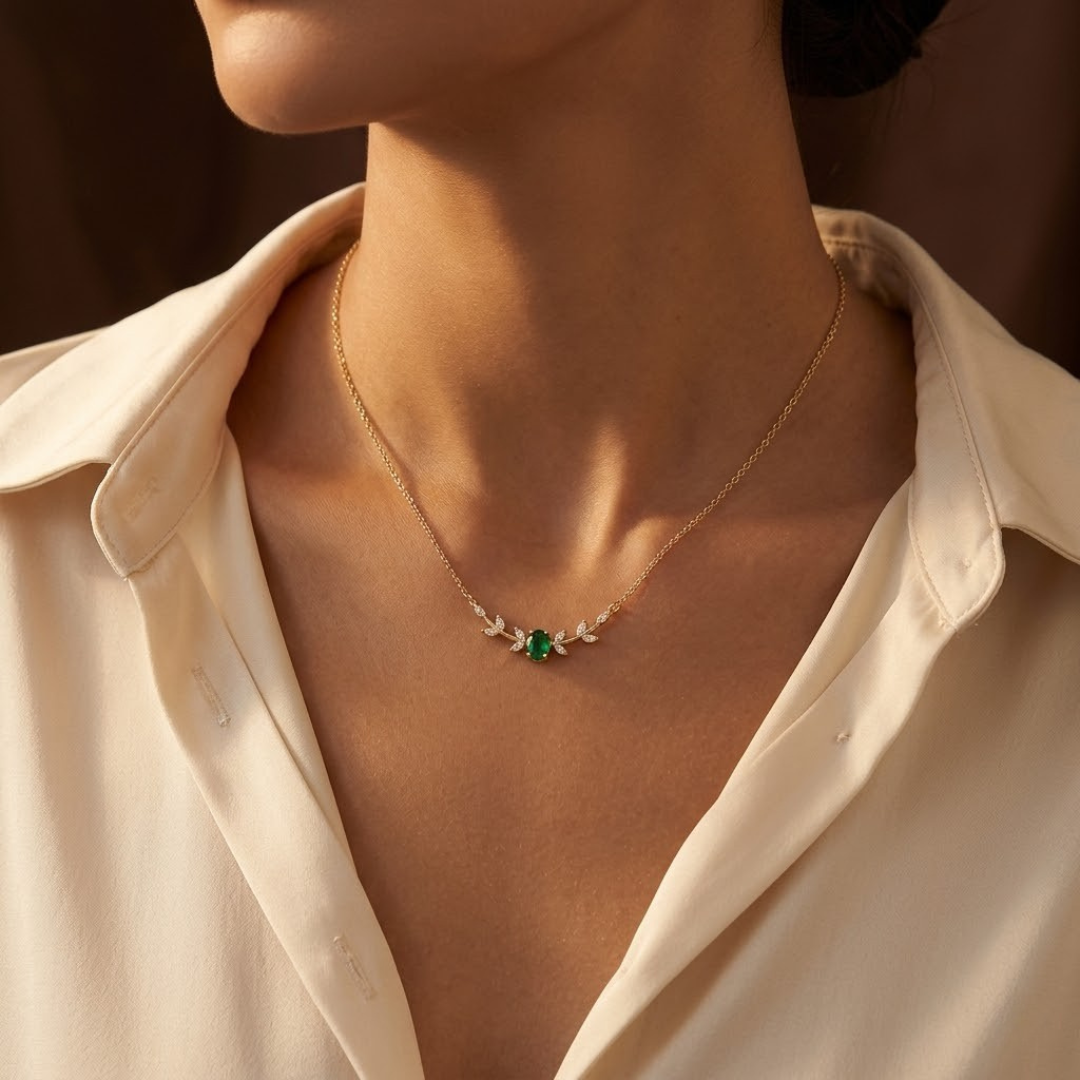 Emerald Accent Necklace