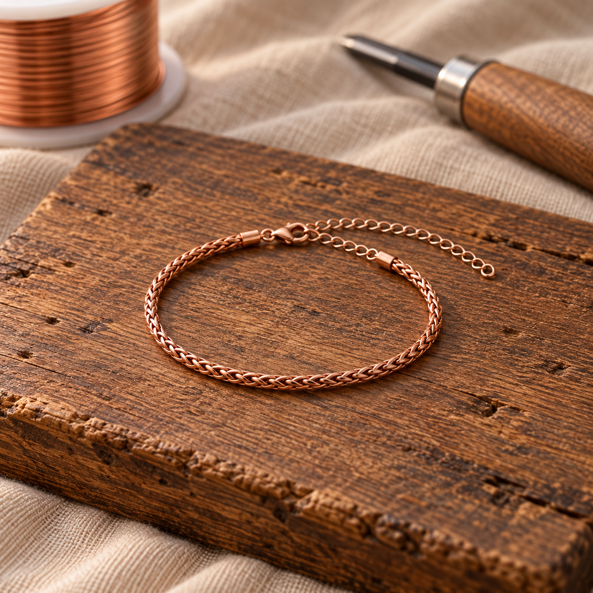 Weave Copper Anklet