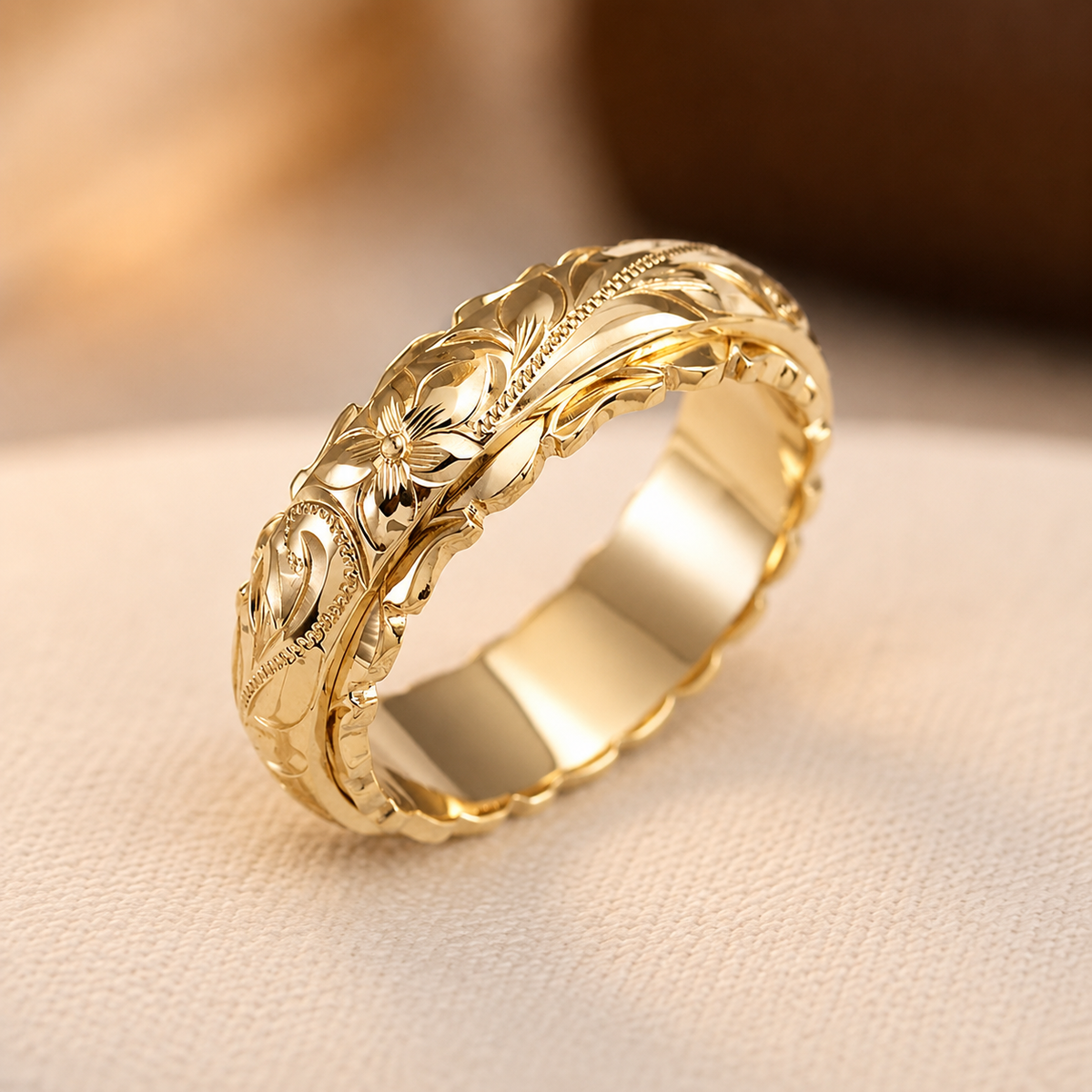 Golden Laurel Ring