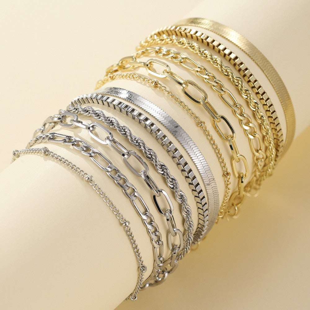 Gold Layered Bracelet Set