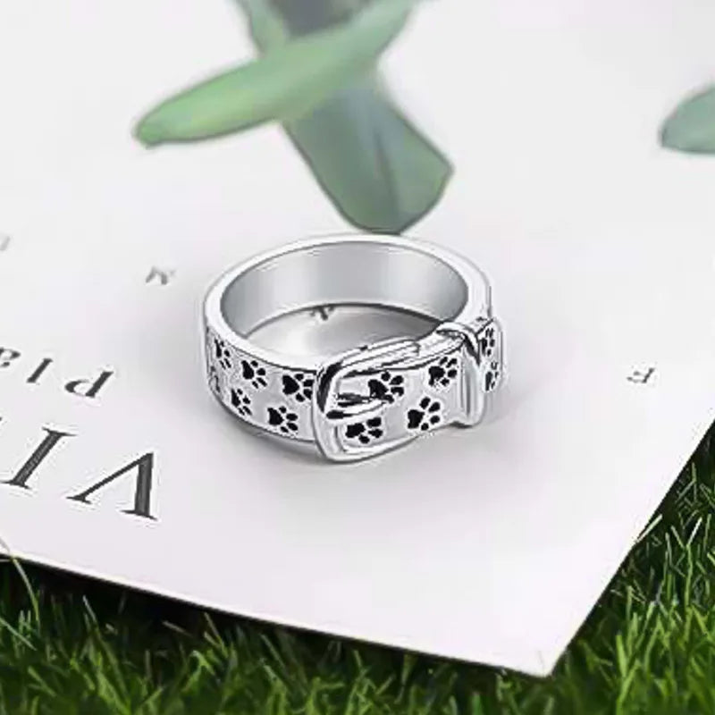 Pawprint Collar Ring