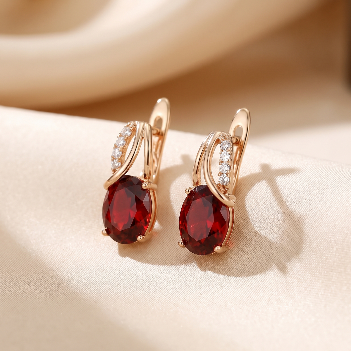 Ruby Drop Earrings