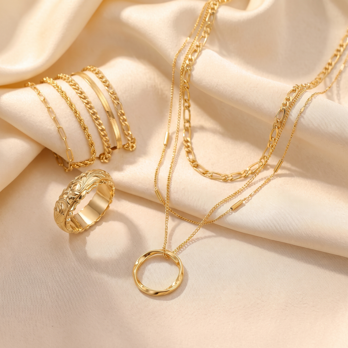 Golden Essentials Jewellery Bundle