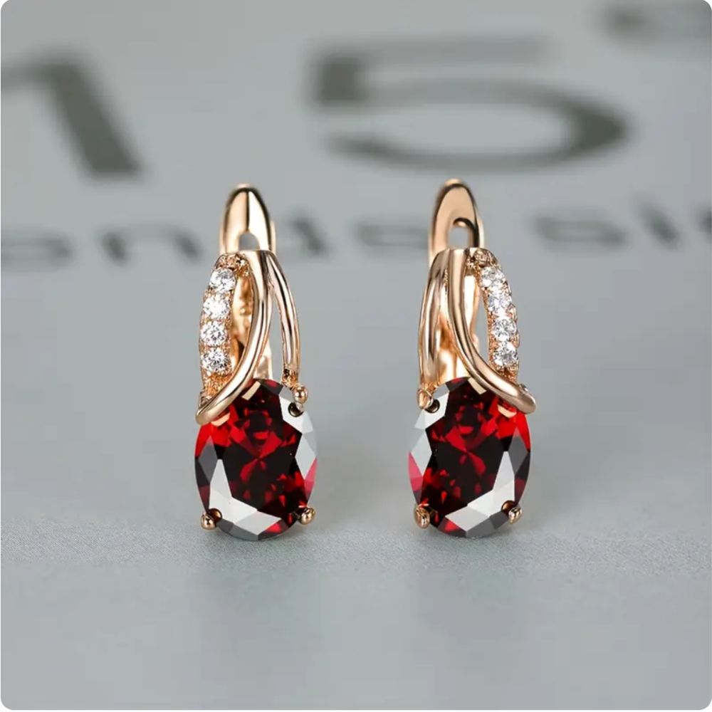 Ruby Drop Earrings